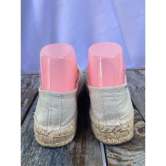 Soludos French Bulldog Espadrilles Women’s Size 7 Linen Slip-On Flats Dog Print - Picture 4 of 7